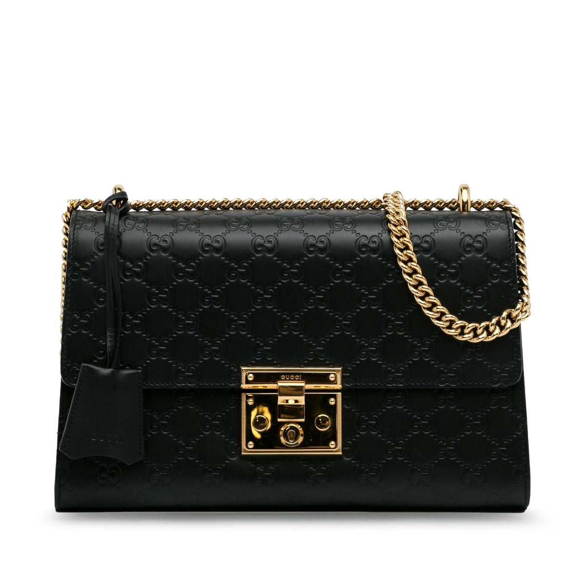 Gucci Medium Guccissima Padlock Shoulder Bag (SHG-SnYk2W)