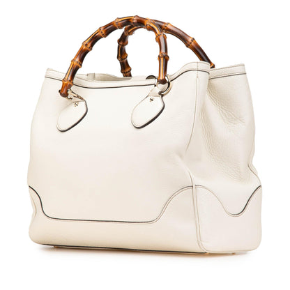 Gucci Medium Leather Bamboo Diana Tote