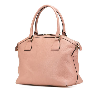 Gucci Medium Leather GG Charm Dome Satchel