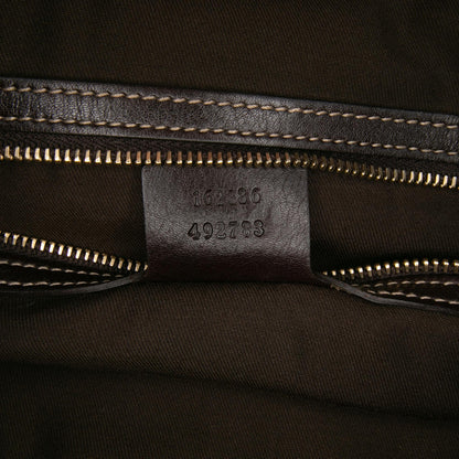 Gucci Medium Leather Web Britt Satchel
