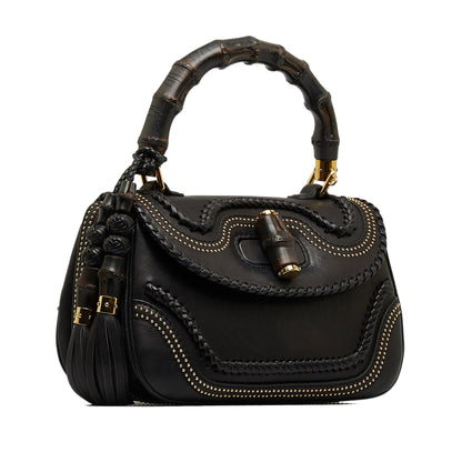 Gucci Medium Studded New Bamboo Tassel Satchel (SHG-LOkrtI)