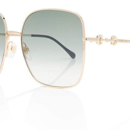 Gucci Horsebit Oversize Square Sunglasses (SHF-8FFvxU)