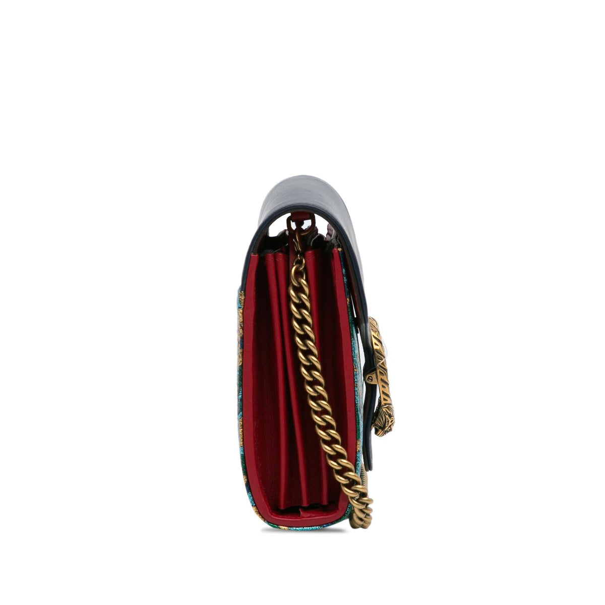 Gucci Metallic Brocade Dionysus Wallet on Chain (SHG-ob4a3q)