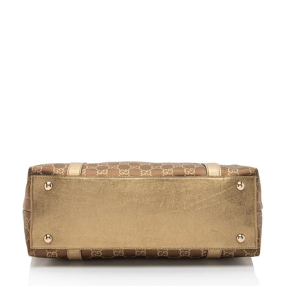 Gucci Metallic GG Canvas Abbey Medium Tote