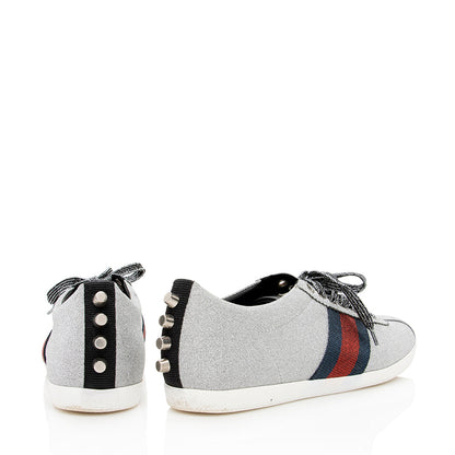 Gucci Metallic Glitter Bambi Low Top Sneakers - Size 7.5 / 37.5 (SHF-19662)