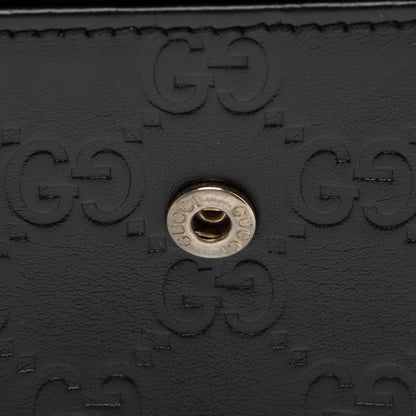 Gucci Metallic Guccissima Leather Bree Continental Wallet (SHF-hnueDV)