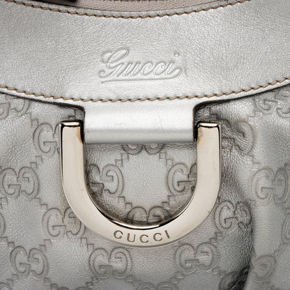 Gucci Metallic Guccissima Leather D Ring Small Hobo (SHF-KWHGdg)
