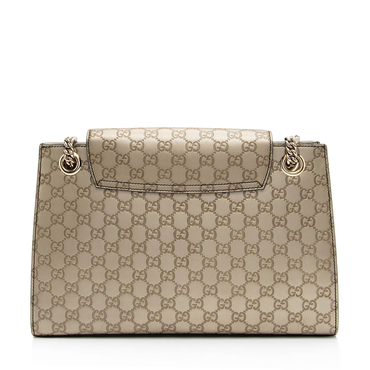 Gucci Metallic Guccissima Leather Emily Large Shoulder Bag (SHF-tKZxyz)