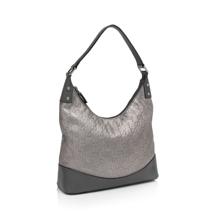 Gucci Metallic Guccissima Leather Small Hobo (SHF-WaBJWh)