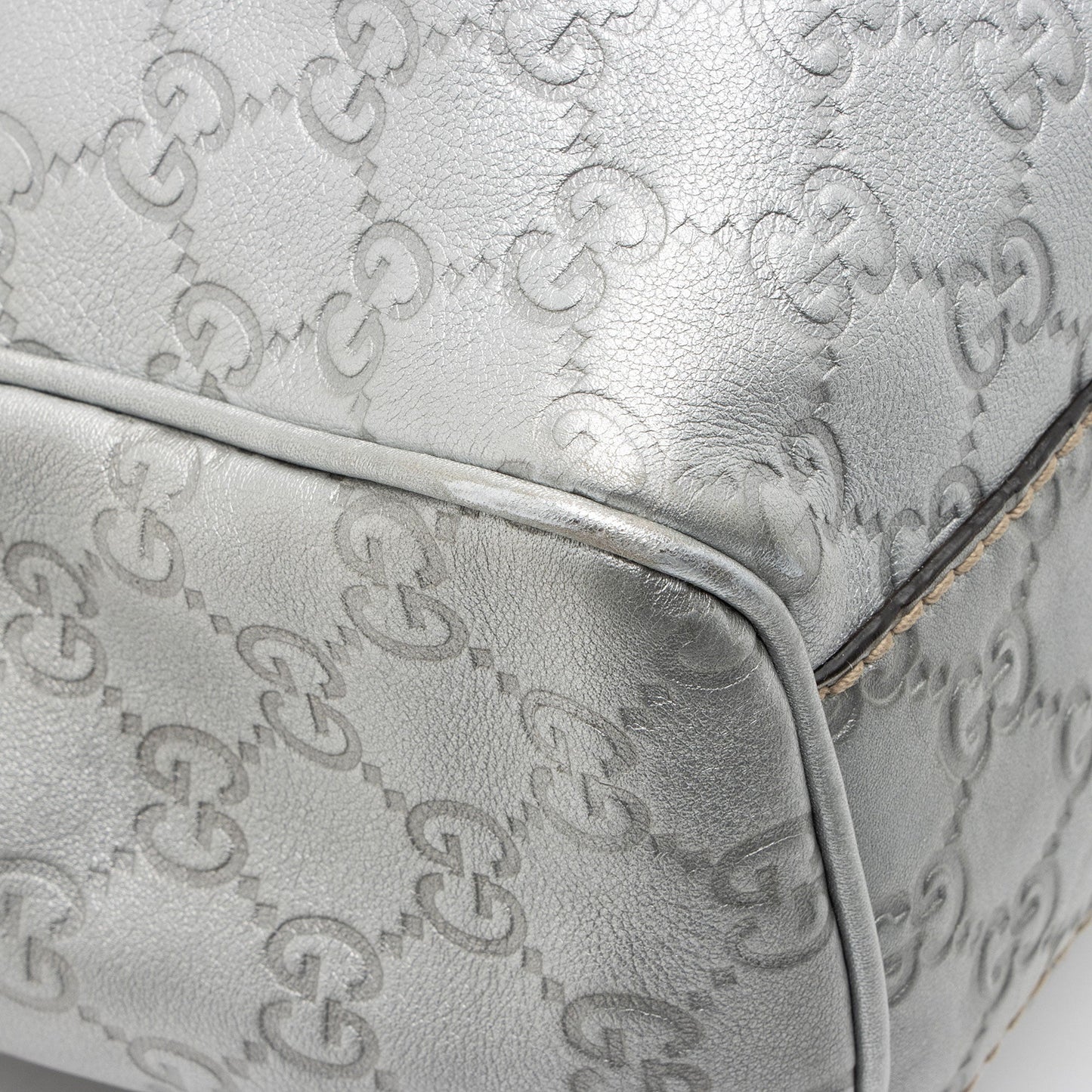 Gucci Metallic Guccissima Leather Sukey Medium Tote