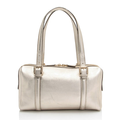 Gucci Metallic Leather Britt Small Boston Bag (SHF-YWrQAR)