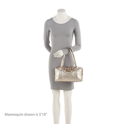 Gucci Metallic Leather Britt Small Boston Bag (SHF-YWrQAR)