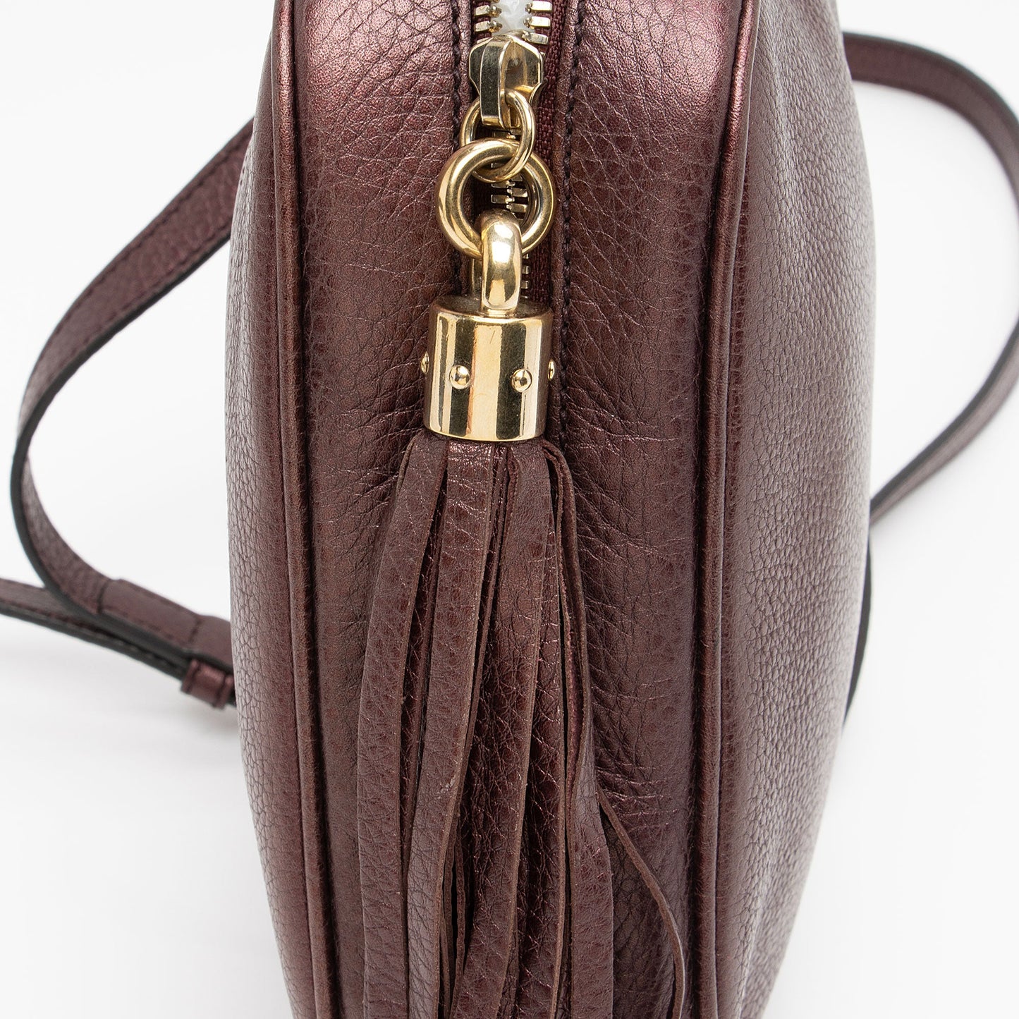 Gucci Metallic Leather Soho Disco Bag (SHF-ABYRP2)