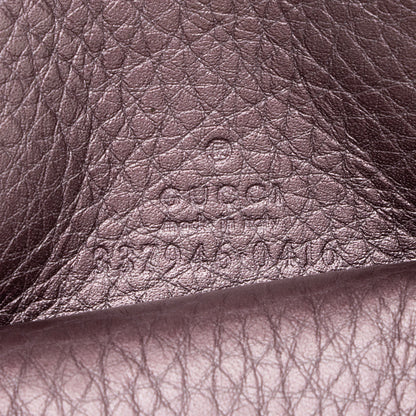 Gucci Metallic Leather Soho Round Coin Purse (SHF-jTusV4)