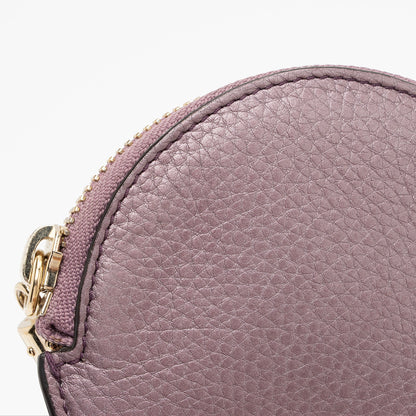 Gucci Metallic Leather Soho Round Coin Purse (SHF-jTusV4)