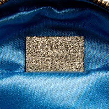 Gucci Metallic Matelasse Leather GG Marmont Belt Bag - Size 34 / 85 (SHF-12982)