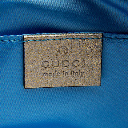 Gucci Metallic Matelasse Leather GG Marmont Belt Bag - Size 34 / 85 (SHF-12982)