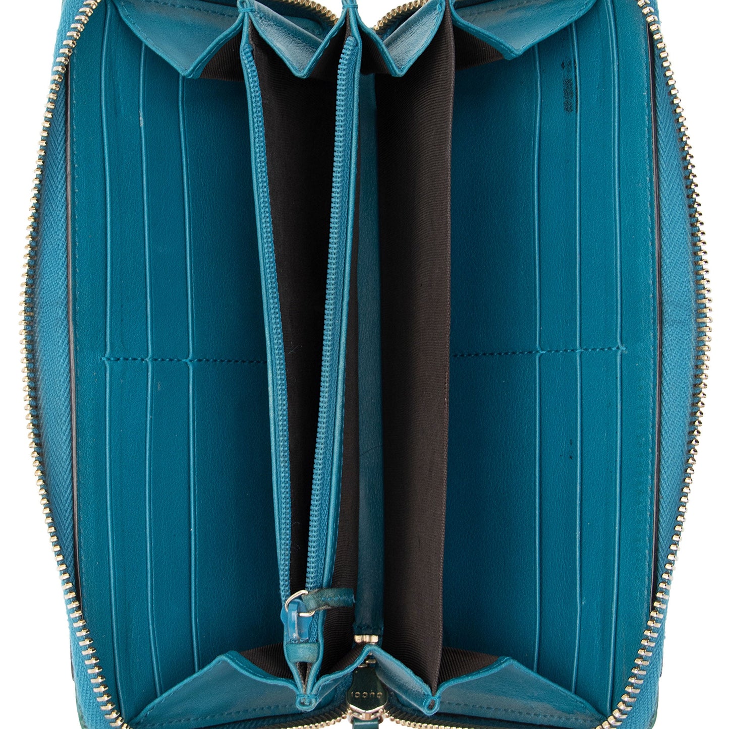 Gucci Patent Microguccissima Leather Nice Zip Around Wallet (SHF-as5XBr)