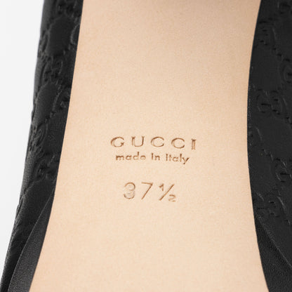 Gucci Microguccissima Peep Toe Pumps - Size 7.5 / 37.5 (SHF-CQZLdG)