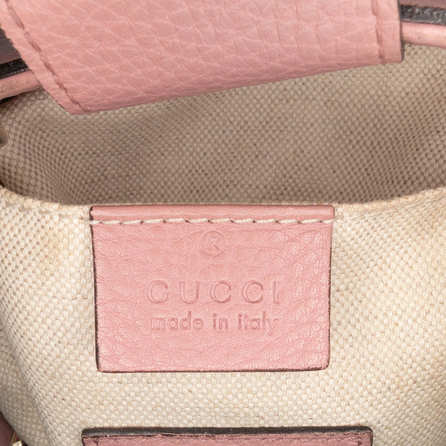 Gucci Mini Bicolor Calfskin Bamboo Shopper Satchel