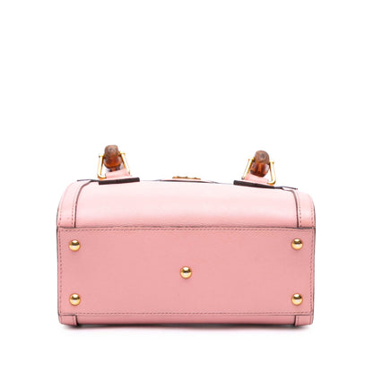 Gucci Mini Calfskin Bamboo Diana Satchel