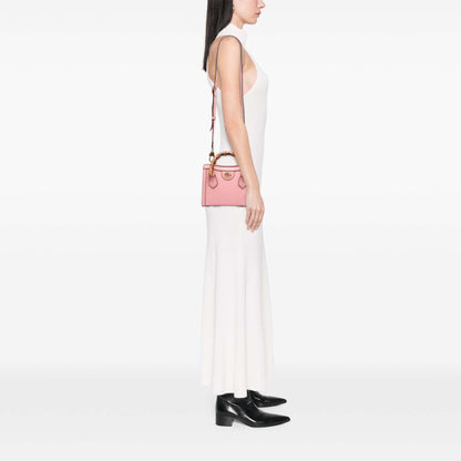 Gucci Mini Calfskin Bamboo Diana Satchel