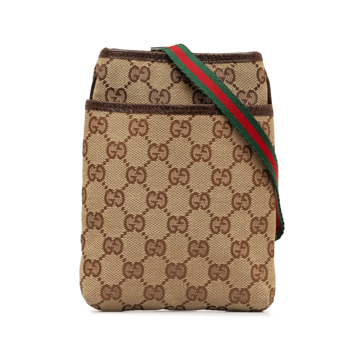 Gucci Mini GG Canvas Web Crossbody Bag (SHG-1cLFGf)