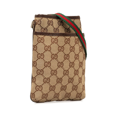 Gucci Mini GG Canvas Web Crossbody Bag (SHG-1cLFGf)