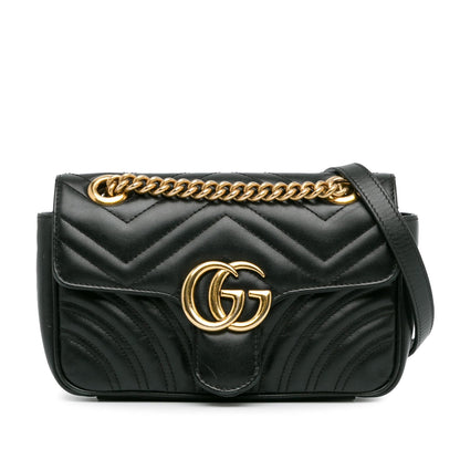 Gucci Mini GG Marmont Matelasse Crossbody (SHG-QNpQD1)