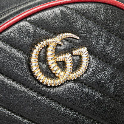 Gucci Mini GG Marmont Matelasse Leather Torchon Round Crossbody