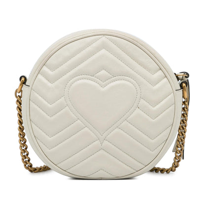 Gucci Mini GG Marmont Round Leather Crossbody Bag (SHG-Djif6j)