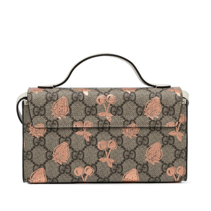 Gucci Mini GG Supreme Berry Padlock Satchel (SHG-0xk6RT)
