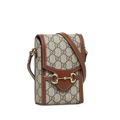 Gucci Mini GG Supreme Horsebit 1955 Crossbody Bag (SHG-UTCgC3)
