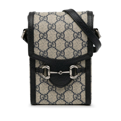 Gucci Mini GG Supreme Horsebit 1955 Crossbody Bag (SHG-SJQgQ9)