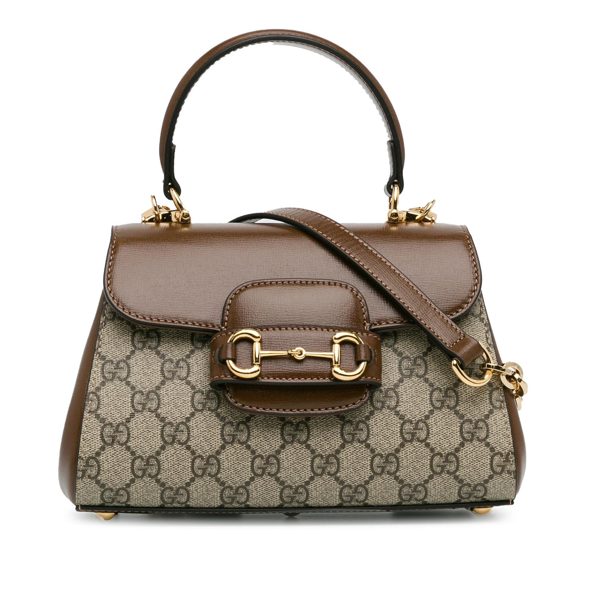 Gucci Mini GG Supreme Horsebit 1955 Satchel (SHG-SrwnA0)