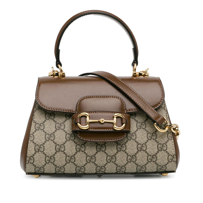 Gucci Mini GG Supreme Horsebit 1955 Satchel (SHG-SrwnA0)