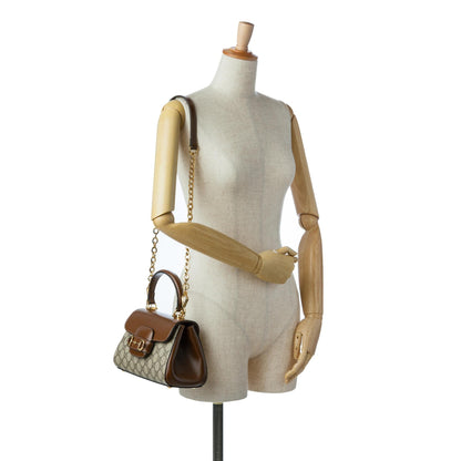 Gucci Mini GG Supreme Horsebit 1955 Satchel (SHG-SrwnA0)