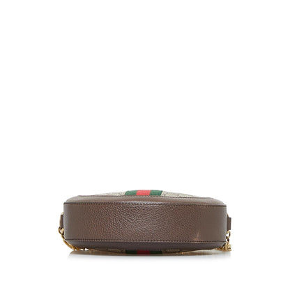 Gucci Mini GG Supreme Round Ophidia Crossbody (SHG-Q0Y51W)