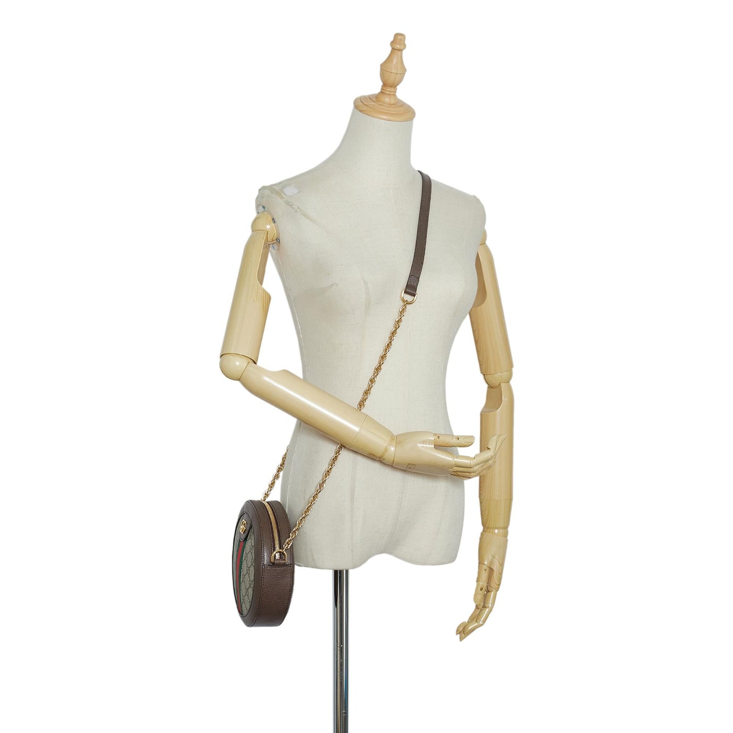 Gucci Mini GG Supreme Round Ophidia Crossbody (SHG-Q0Y51W)