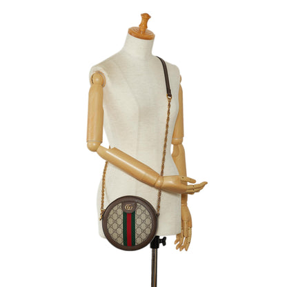 Gucci Mini GG Supreme Round Ophidia Crossbody (SHG-oKTNkt)