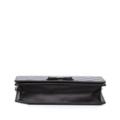 Gucci Mini Guccissima Bow Signature Wallet On Chain