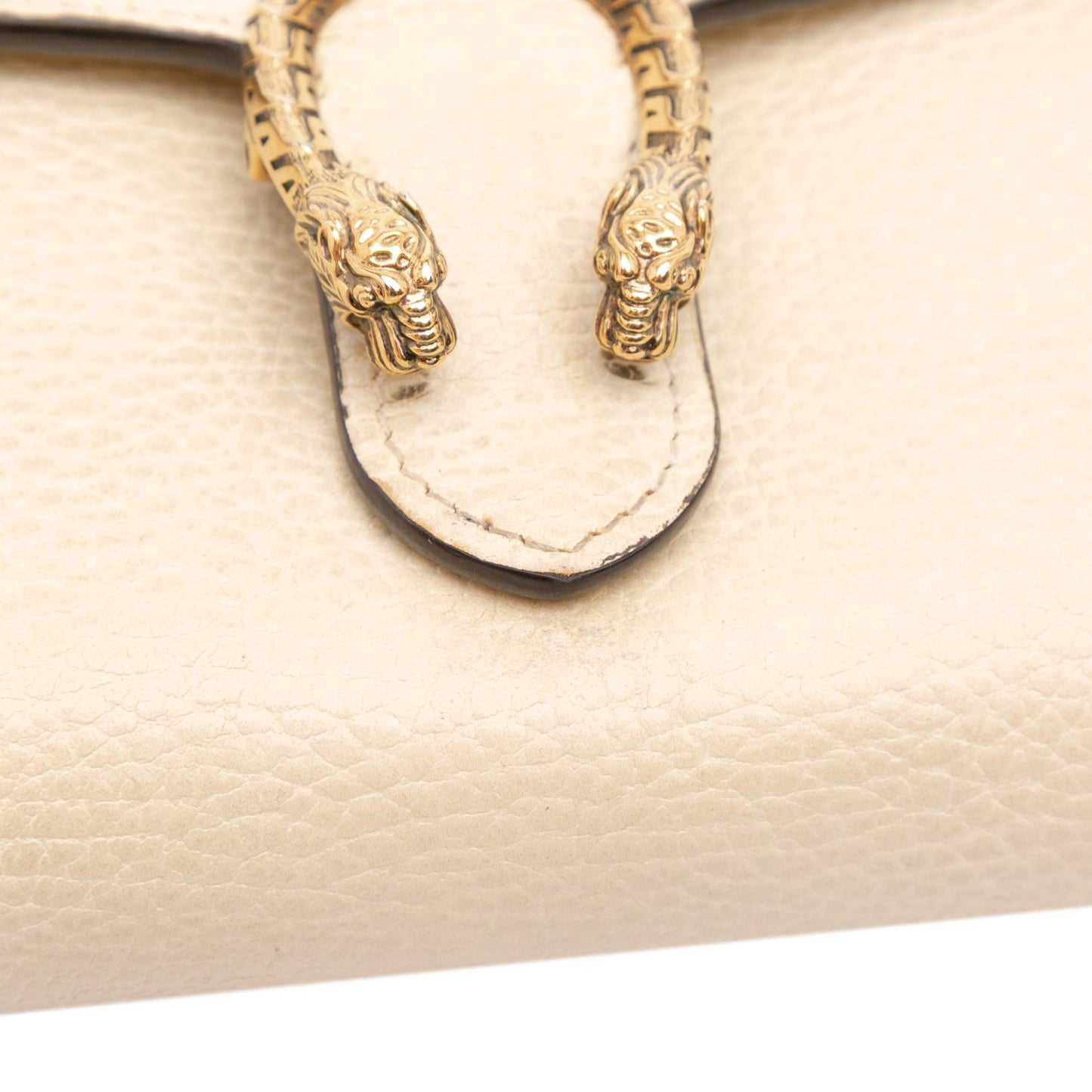 Gucci Mini Pebbled Calfskin Garden Dionysus Wallet on Chain