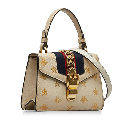 Gucci Mini Sylvie Bee Star Top Handle Bag (SHG-k0KJYe)