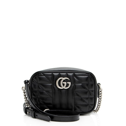 Gucci Mixed Matelasse Leather GG Marmont Aria Mini Camera Bag