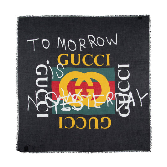 Gucci Modal Silk Tomorrow Is Now Yesterday 140cm Shawl (SHF-VIB3Xq)
