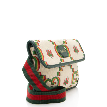 Gucci Jumbo GG Canvas Embroidered Floral Belt Bag