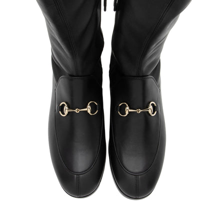 Gucci Nappa Leather Jordaan Knee High Boots - Size 7.5 / 37.5