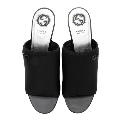 Gucci Nylon Interlocking G Heel Greta Mules - Size 9.5 / 39.5