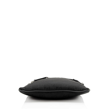 Gucci Nylon Monogram Small Flat Messenger Bag (SHF-uRak7p)