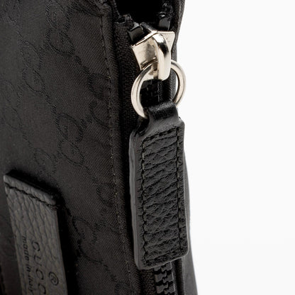 Gucci Nylon Monogram Small Flat Messenger Bag (SHF-uRak7p)
